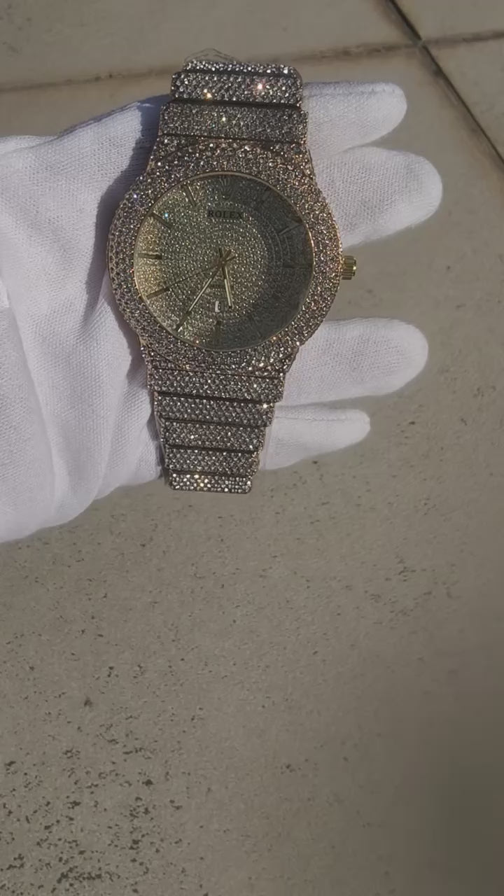 Iced out (moissanite) S&Y Rolex